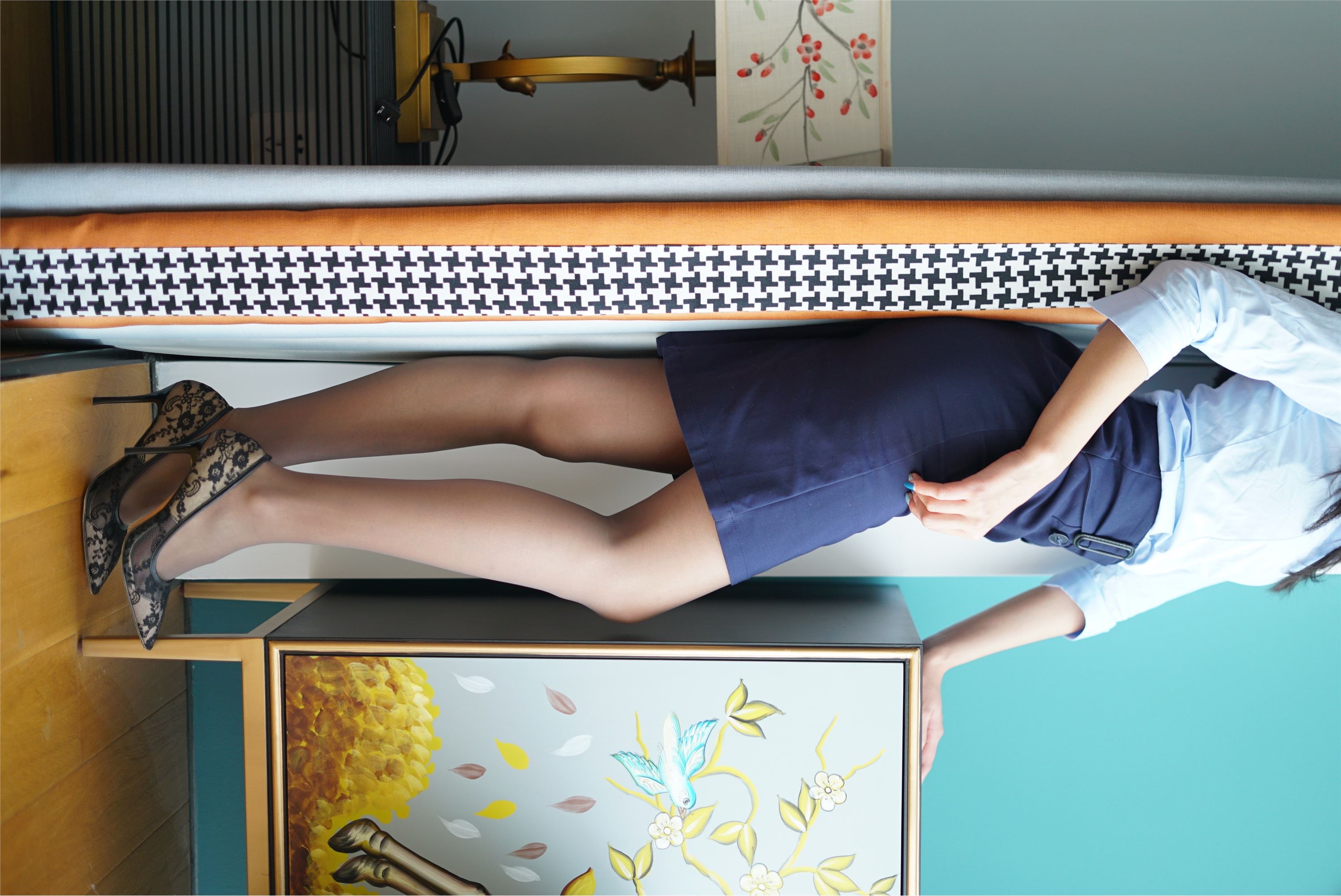 壹吻映画  2021.02.03 YW009《梦梦-蓝色职业装 》